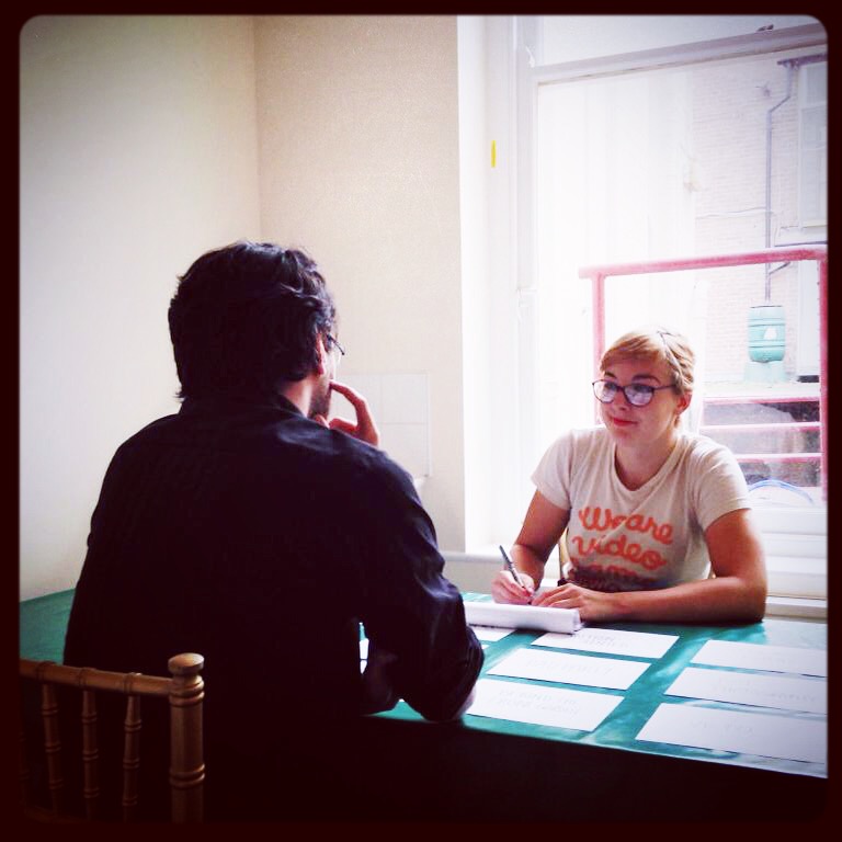 Hannah Nicklin doing Games We Have Known and Loved at Gamecity 2014